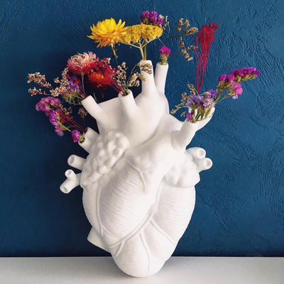 Heart-shaped Dry Vase, Nordic Style, Sculpture, Desktop Home Decoration Flower Pot, Ornament